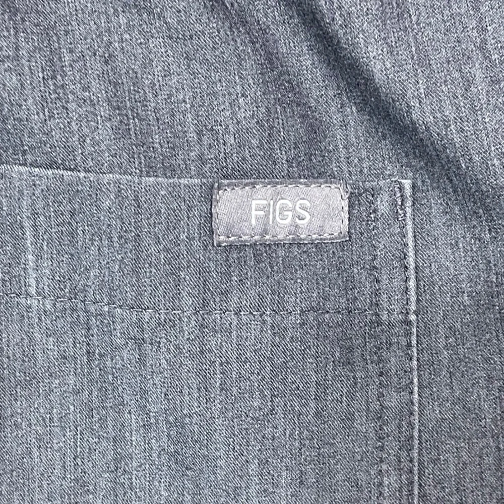 FIGS Mens Technical Collection Scrub Pants Gray Large Cargo TM3001 Drawstring